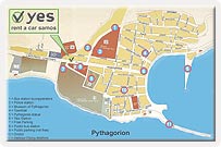 City map of Pythagorion Samos City map of Pythagorion Samos